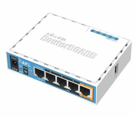 MikrotiK HAP ac Lite Tower Dual-Concurrent 2.4-5GHz AP 802.11ac Five Ethernet ports Router