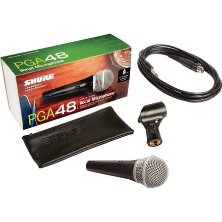 Shure PGA48-QTR Vocal Microphone with XLR to 1/4" Cable