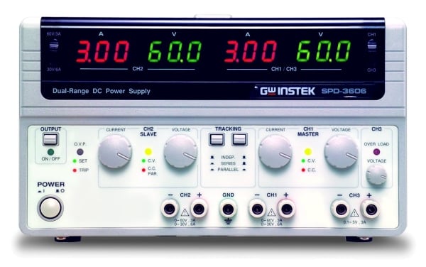 GW INSTEK SPD-3606 Multiple Output Dual Range D.C. Power Supply