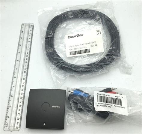 ClearOne 860-156-230L Chat 150 VC Accessory kit - Includes Video Conferencing Breakout Box, Power Adapter, International Power Clips, RCA Connection Cable, 25’ Link Cable