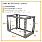 Tripp Lite SmartRack 12U Standard-Depth 4-Post Open Frame Rack, 1000 lbs Capacity