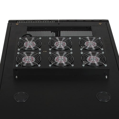 Tripp Lite SmartRack Roof-Mounted Fan Panel, 6 208/240V, High Performance Fans, 420 CFM, C14 Inlet