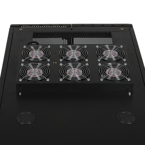 Tripp Lite SmartRack Roof-Mounted Fan Panel, 6 208/240V, High Performance Fans, 420 CFM, C14 Inlet