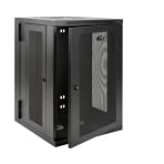Tripp Lite SmartRack 18U UPS-Depth Wall-Mount Rack Enclosure Cabinet, Hinged Back