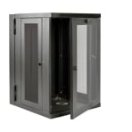Tripp Lite SmartRack 18U UPS-Depth Wall-Mount Rack Enclosure Cabinet, Hinged Back