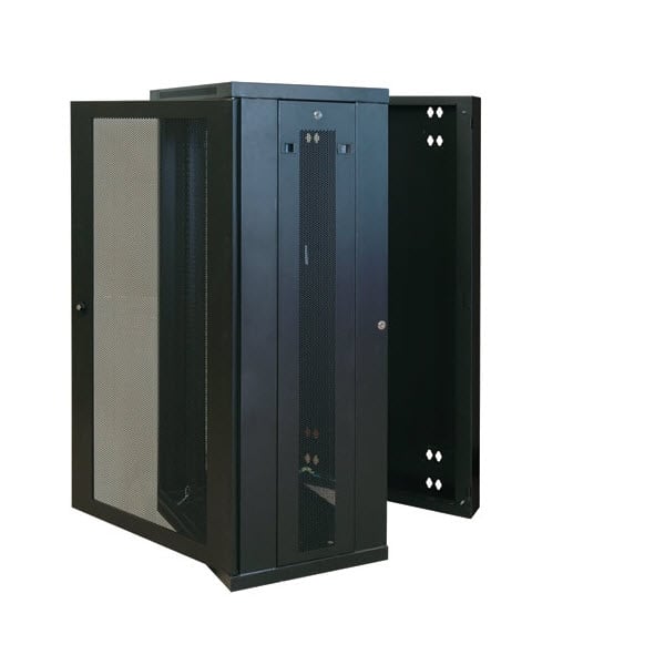 Tripp Lite SmartRack 26U Low-Profile Switch-Depth Rack Enclosure Cabinet, Hinged Back