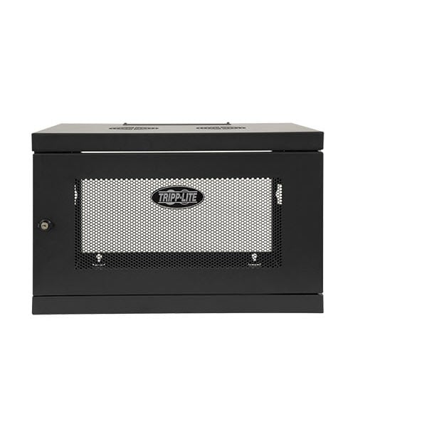 Tripp Lite SmartRack 6U Low-Profile Switch-Depth Knock-Down Wall-Mount Rack Enclosure Cabinet