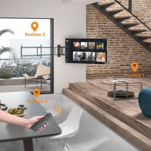 VSYS VCM-M06 motorised swing TV wall mount with remote control