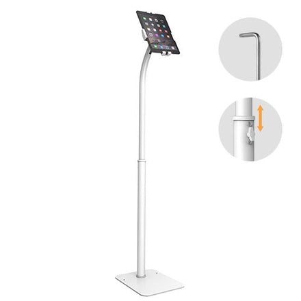 VSYS VPAD33-01 anti-theft tablet floor stand in white