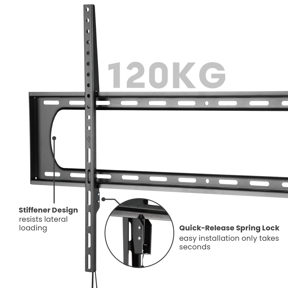 VSYS VS01A-69F heavy-duty fixed TV wall mount front view