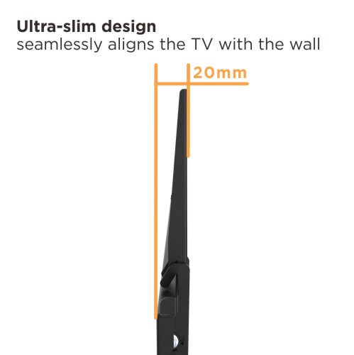 VSYS VS01E-44F low-profile fixed TV wall mount, front view