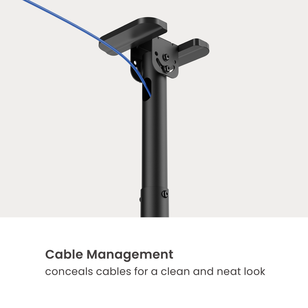 VSYS VCM-CE1546L adjustable ceiling TV mount, front view