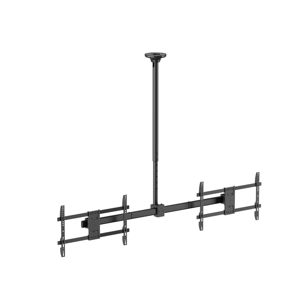 VSYS VCM-CE1546SL side-by-side dual-screen ceiling mount, front view