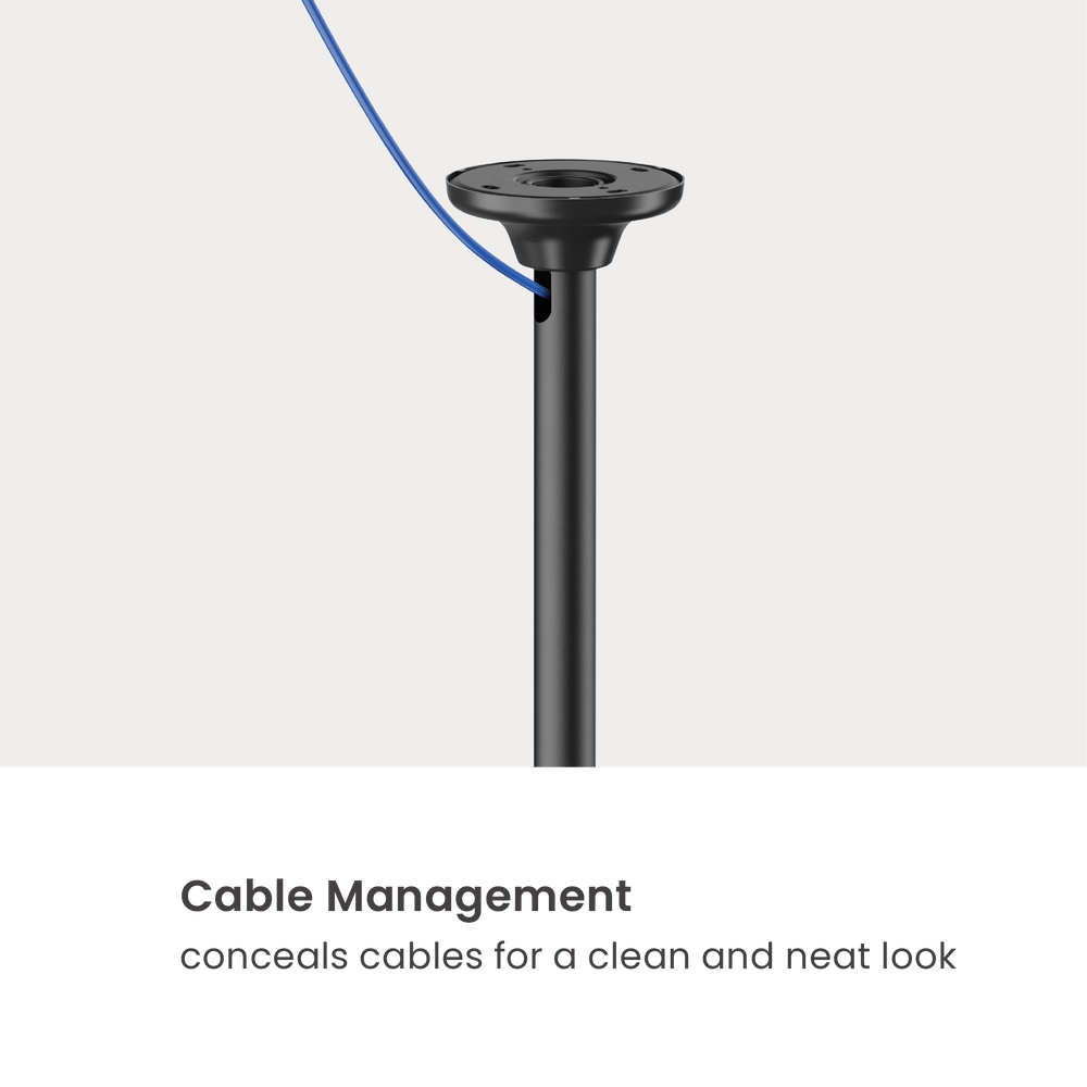 VSYS VCM-CE1546SL side-by-side dual-screen ceiling mount, front view