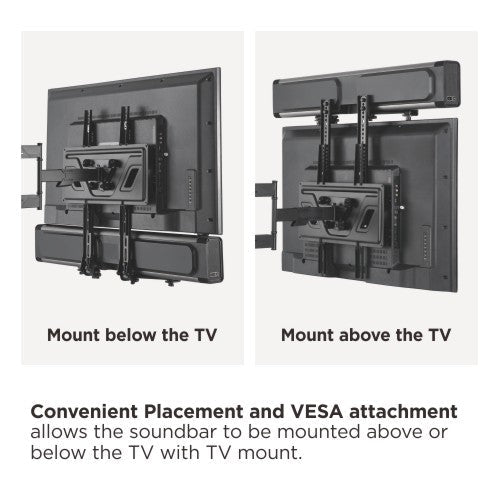 VSYS VSSB-49 universal soundbar mounting bracket pair