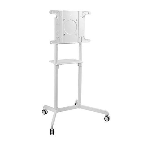VSYS VTLS11-46TW rotating mobile stand for interactive displays, white finish, front view