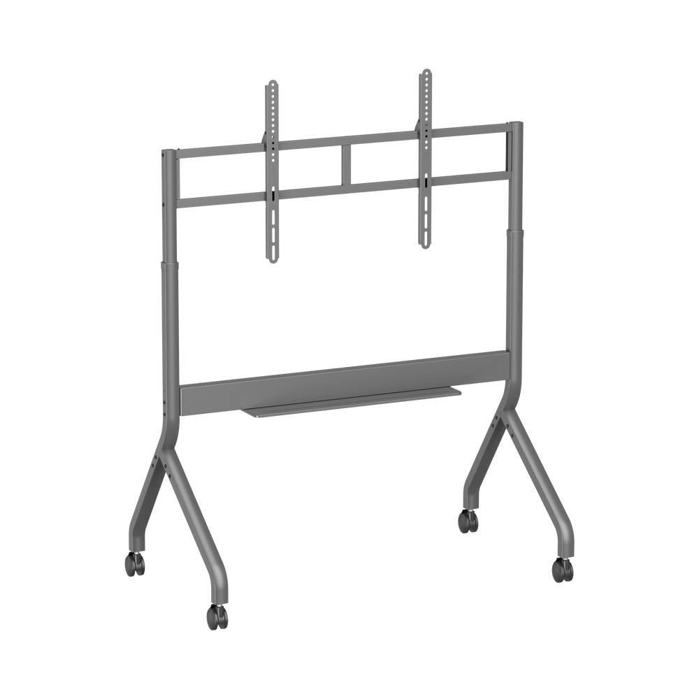 VSYS VTLX16M-612FW motorised height-adjustable TV cart, rear angled view